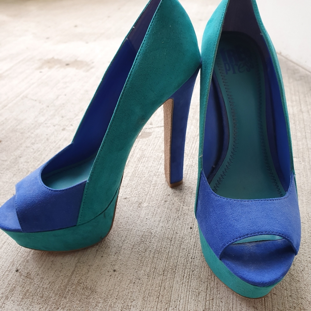 Frespress blue heels
